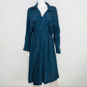 Blue trench dress by Trouvé